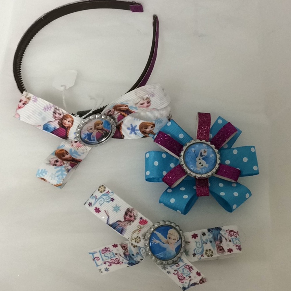 Elsa Anna And Olaf Interchangeable Hair-Bow Band